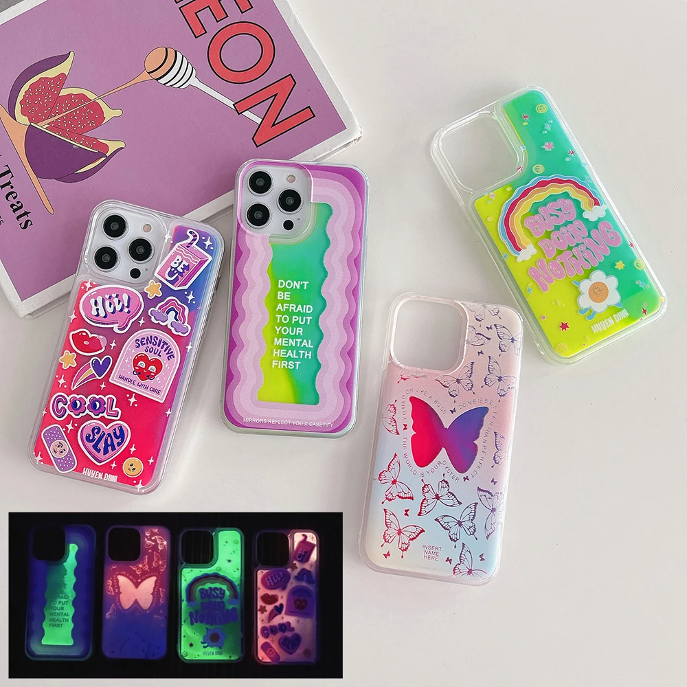 

Rainbow Luminous Sand Glitter Water Liquid Case For Samsung Galaxy S8 S9 S21 FE S22 S30 Plus Ultra Z Flip 3 4 Soft Silicon Cover