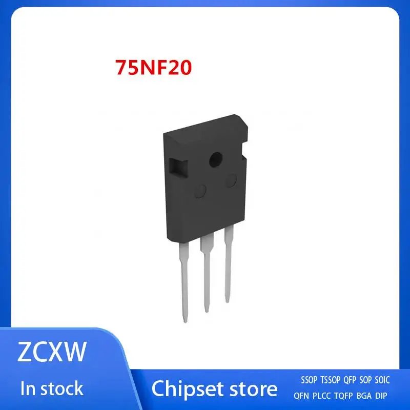 10 шт./партия STW75NF30 75NF30 STW75NF20 75NF20 TO-247 300V 60A MOSFET