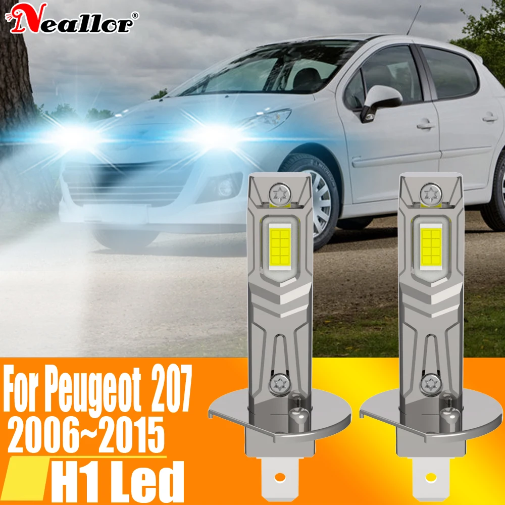 

2x H1 Led Light Canbus Bulb Car Headlight High Power Auto Fog Diode Moto Driving Running Lamp 12V 55W For Peugeot 207 2006~2015