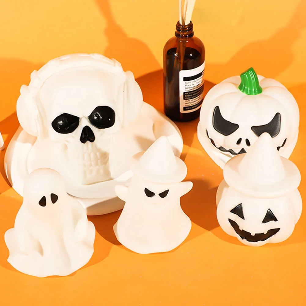 Светодиодный ночник с черепом/призраком силиконовый перезаряжаемый забавный