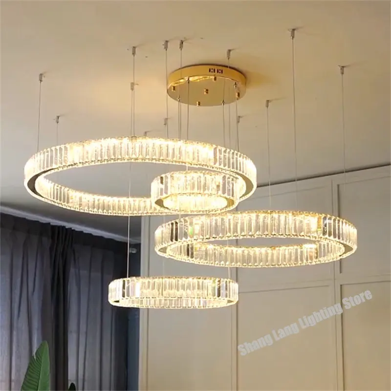 

Modern Luxury Crystal Chandelier Gold Chrome Chandelier for Living Room Luxury Dining Room Kitchen Ceiling Light