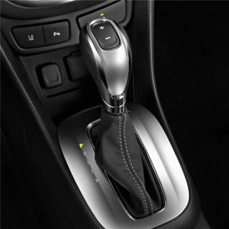 Фото A10E-1PC серебристые автомобильные детали, крышка переключения передач, панель, накладка, рамка для Buick Encore 2013-2019, Opel Mokka 2013 №2