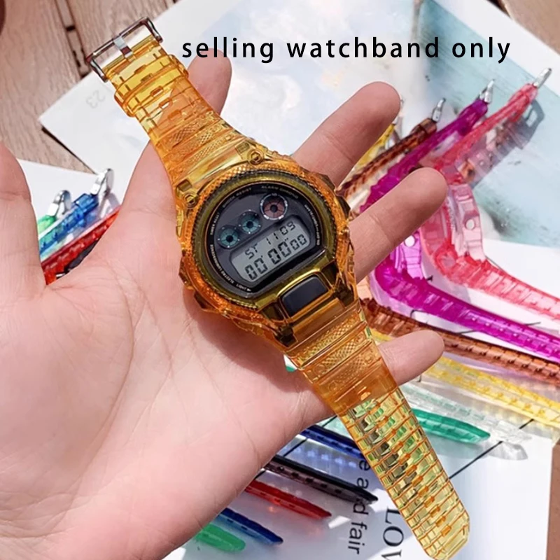 Встроенный ремешок SJelly для Casio DW-6900 series модифицированные прозрачные женские часы