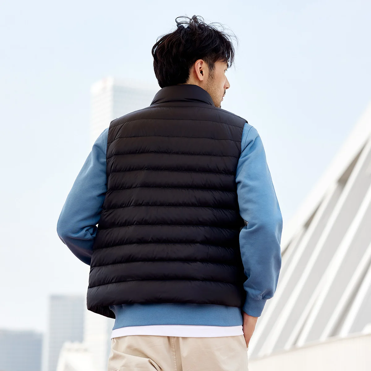 TANBOER Filling Power 600+ Anti-wrinkle Winter Vest Packable 90% Duck Down Sleeveless  Jakcet TF216023