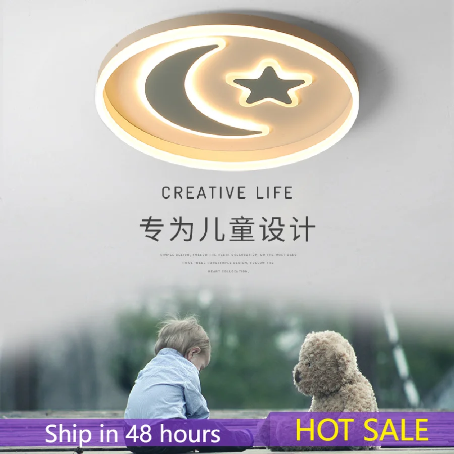 

Новая Светодиодная потолочная лампа в скандинавском стиле, современный простой светильник с регулируемой яркостью для спальни, детской ко...