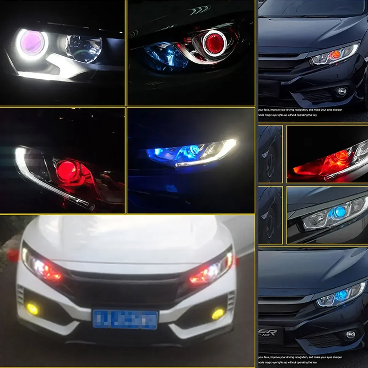 2 шт. Angel Eyes Symphony Halo Ring DRL дневные ходовые огни для автомобиля 100 мм 80 60 авто фары