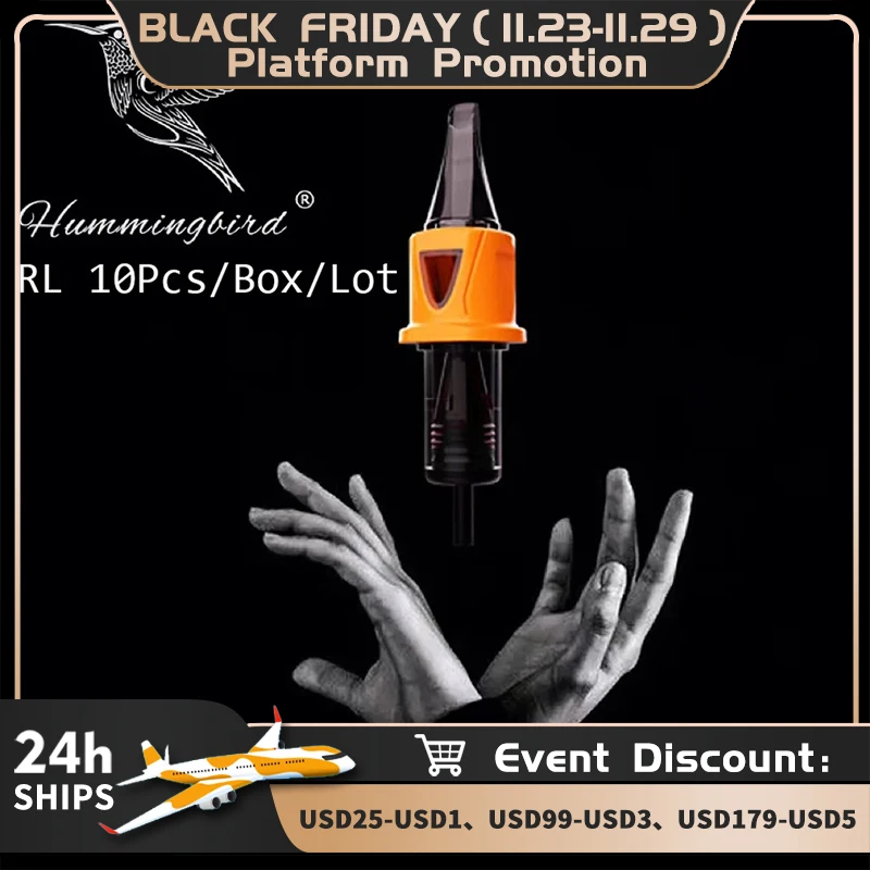 

HUMMINGBIRD RL Tattoo Cartridge Needles Premium 316L Stainless Steel Needles Cartridge 10pcs/Box/Lot Tattoo cartridges