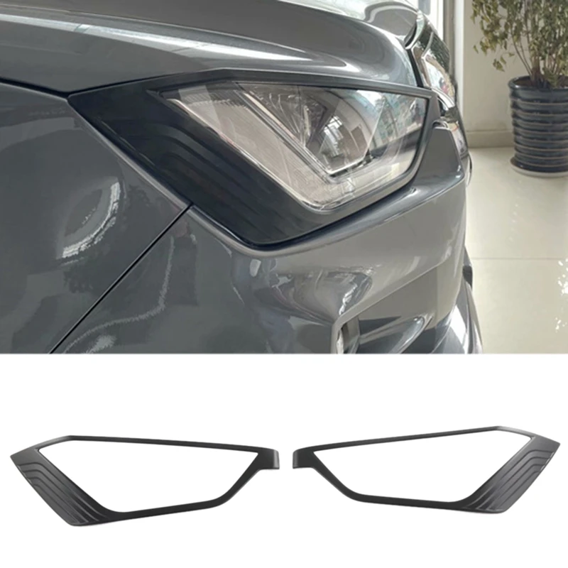 

Car Front Headlight Cover Frame Trim Sticker for ISUZU D-MAX 2021 2022 Car Styling ABS Black