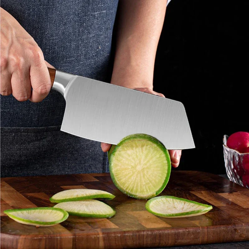 Японский кухонный нож шеф-повара из нержавеющей стали Нож двойного назначения