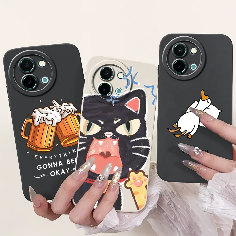 Чехол для Vivo Y38 Y58 5G Cool Dragon астронавт панда Funda T3x Y200i Y200t мягкая Жидкая силиконовая