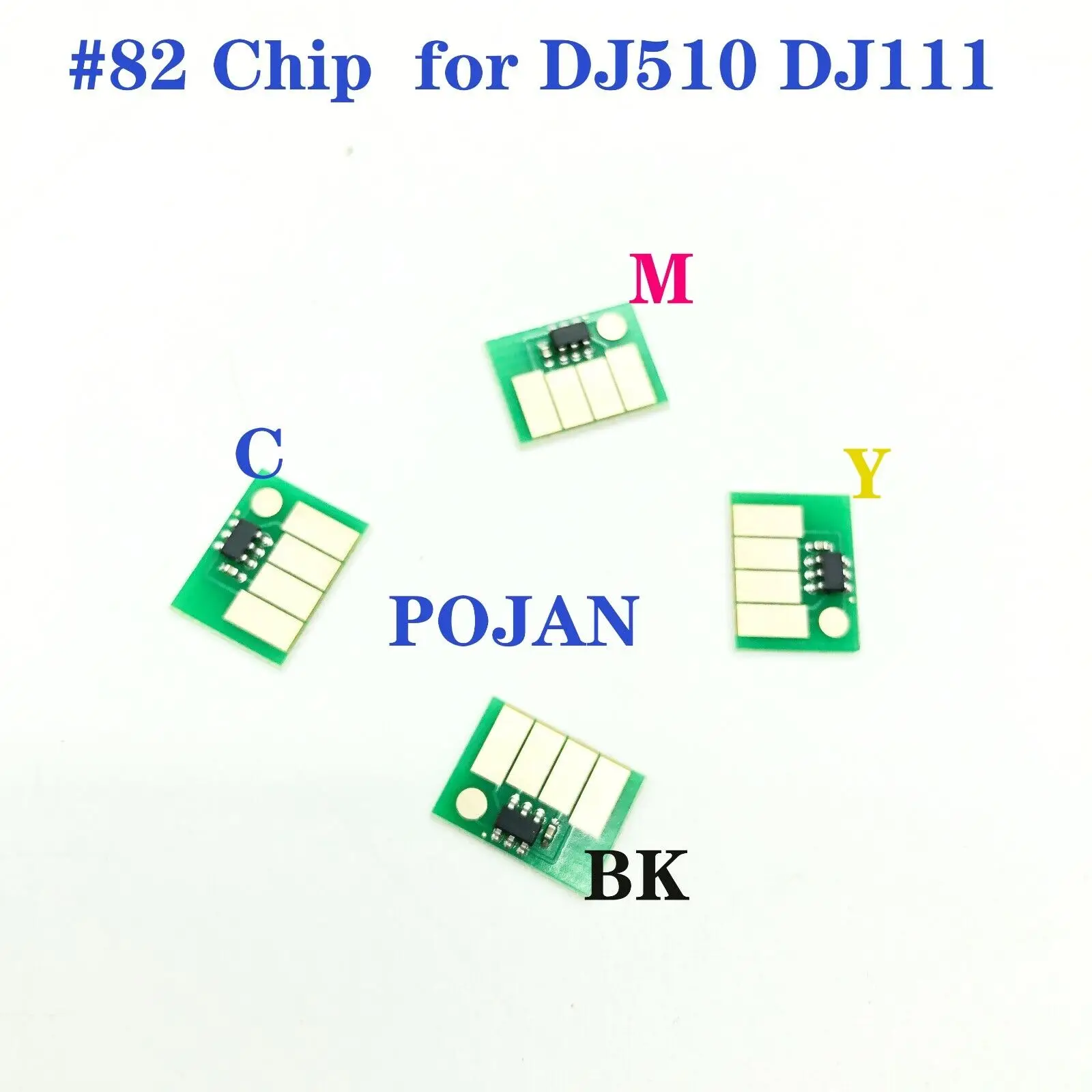 4Chip x Ink Cartridges Chip Fit for Designjet 510 111 H82 INK CMYK CH565A Printer Plotter Parts POJAN