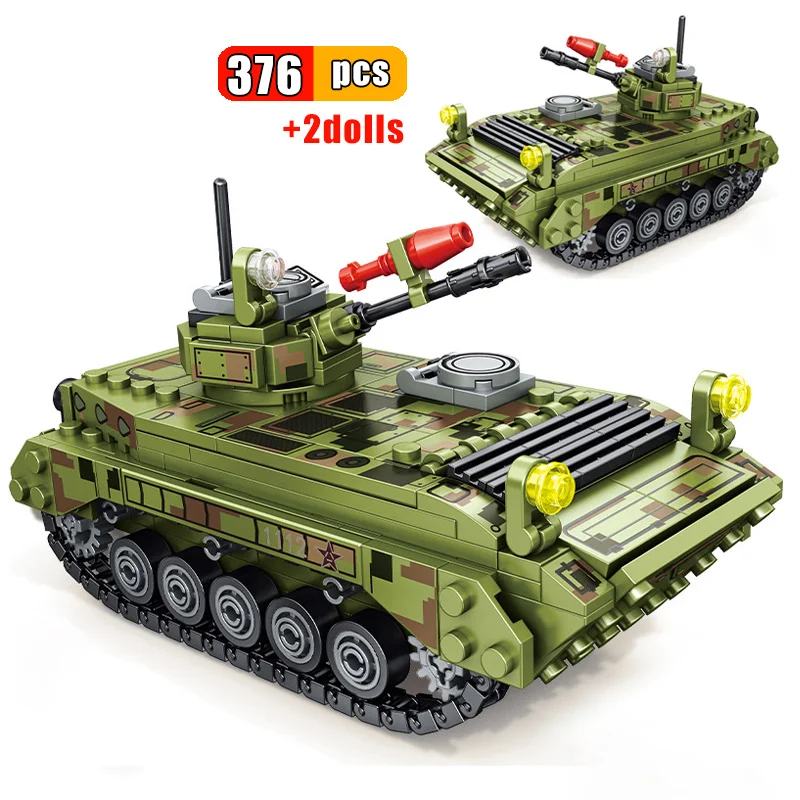 Фото Модель военного танка Panzer, конструктор, оружие армии WW2, фигурки солдат, развивающие кубики, игрушки для детей №4