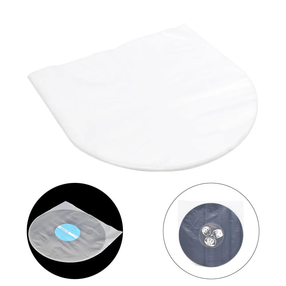 

50Pcs 12 10 7 In Clear Vinyl Record Protecter LP Bags Anti-Static Record Sleeves Outer Inner Plastic Clear Cover Container