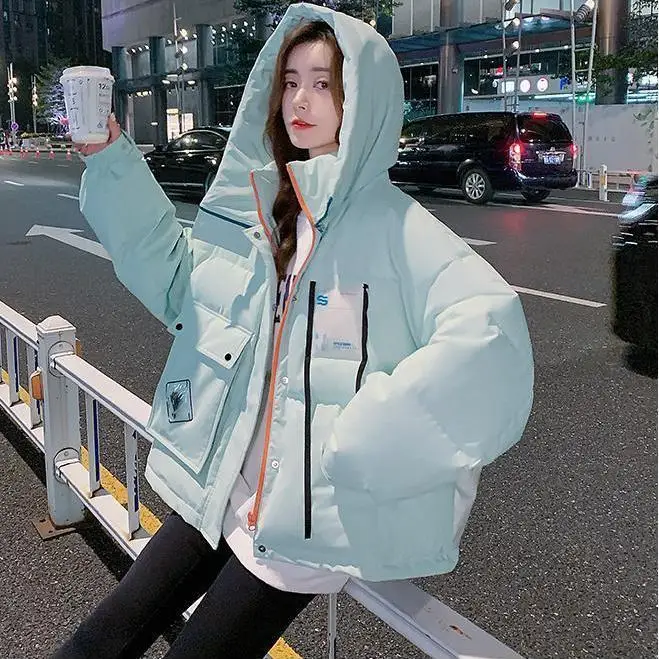 2022 New Korean Down Jacket Women's Autumn and Winter Short Cotton Jacket Loose Thin Thickened Elegant Women's Coat
