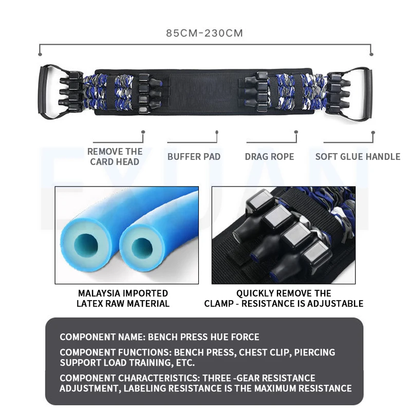 Эспандер для грудной клетки 36-90 кгРемень растягивающий грудь отжимание