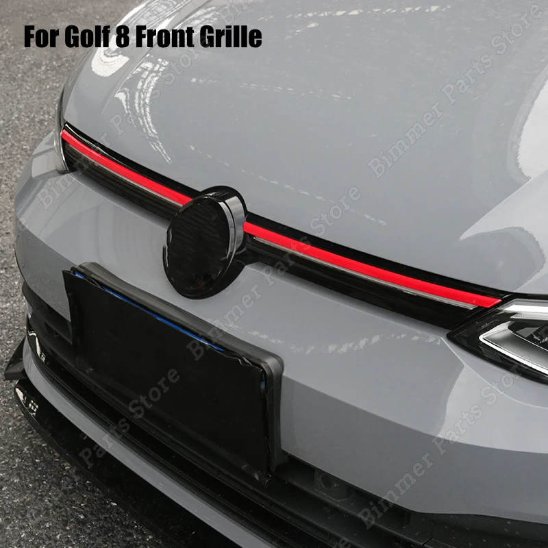 

Front Bumper Grille Trim Grill Decoration Strip Covers For VW Golf 8 MK8 Accessories 2020 2021