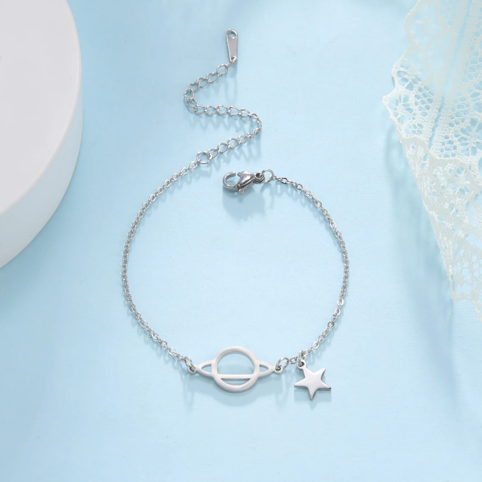 

Kkjoy ножные браслеты для женщин и мужчин серебряный цвет бабочка сердце звезды листья цепь из нержавеющей стали Простые Модные ювелирные изд...