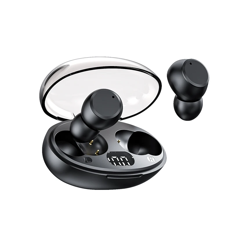 

Tiny Bluetooth Headphones with Small Charging Case, Handsfree Wireless Earphones Invisible In Ear Buds for Workout Office Sleep