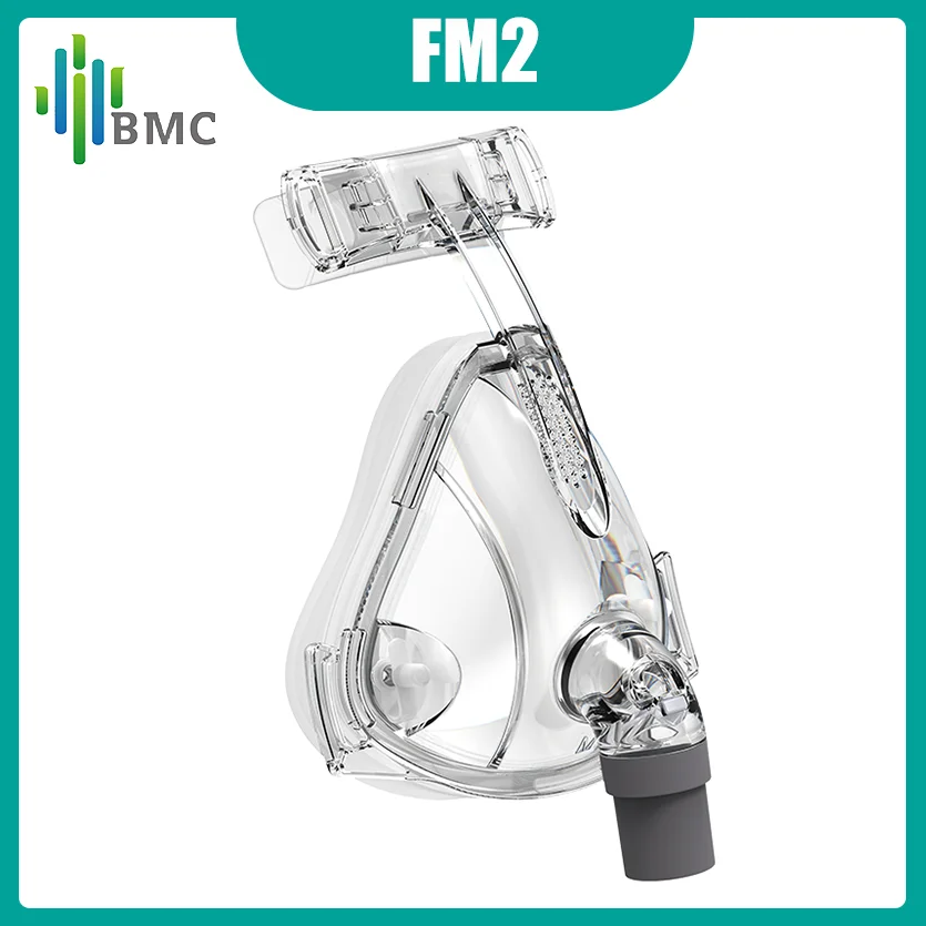 

BMC FM2 полная маска для лица для CPAP Bipap машина ХОБЛ храп сна терапия Размер SML подключение лица и шланга W/Головные уборы зажимы