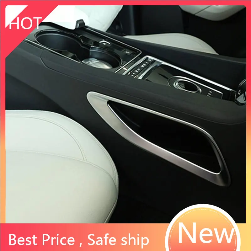 

ABS Chrome Material Center Console Side Cover Frame Trim For Jaguar F-Pace f pace 2016 2017 Car Stylings Set of 2 pcs jj