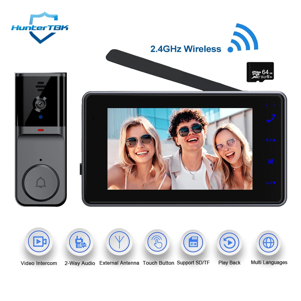 

Беспроводной видеодомофон HunterTBK 4,3 дюйма