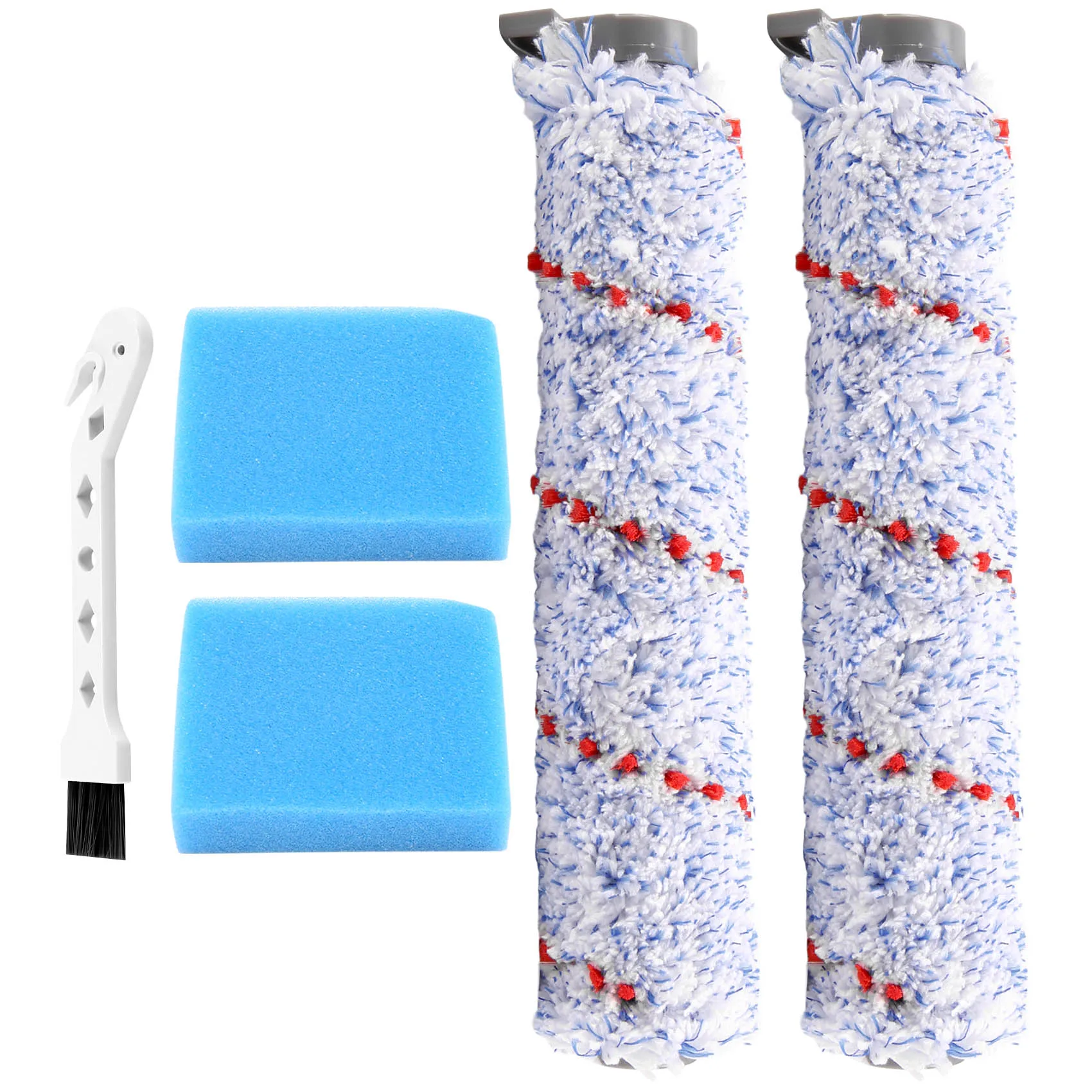

Replacement Brush Roller for Tineco IFloor Wet Dry Cordless Vacuum Cleaner, 2 Pack Roller Brush +2 Pre-Filter Foam