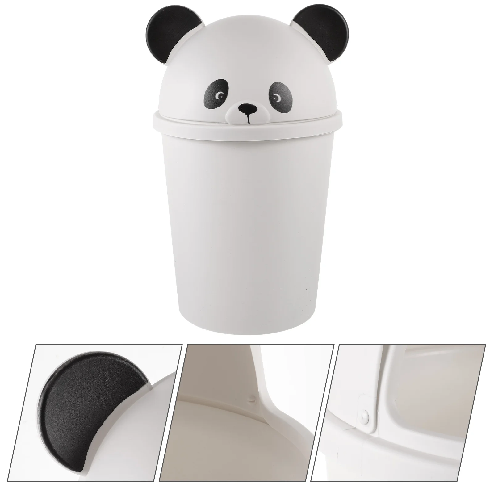 Мусорный бак с пандой на открытом воздухе крышкой автомобильный мусорный для