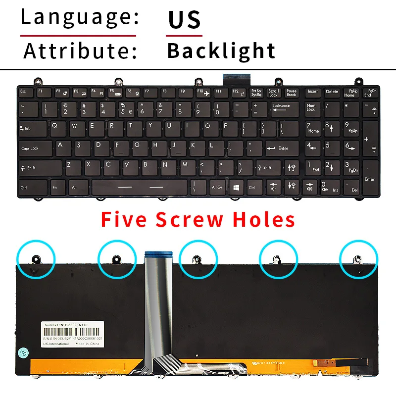 Русская клавиатура для ноутбука Msi GE70 GT60 GT70 GX60 GX70 GE60