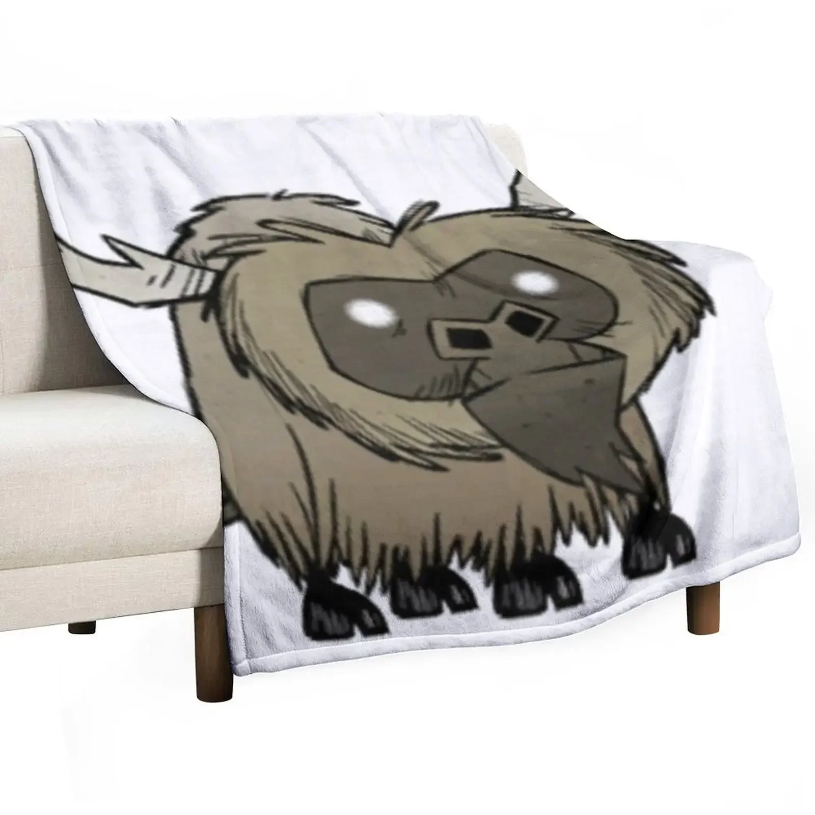 Фото Плед Don't Starve Beefalo, пушистый, теплый, из фланелевой ткани, туристическое одеяло. №1