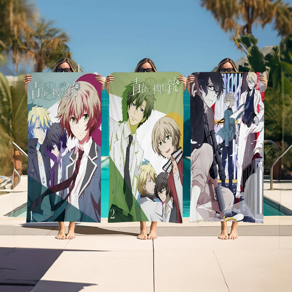 Aoharu X Machinegun пляжное полотенце из микрофибры с принтом для альпинизма йоги пляжа