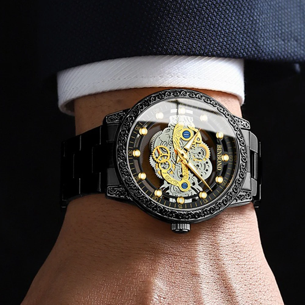 3 шт. мужские кварцевые наручные часы с запонками зажимами для галстука и