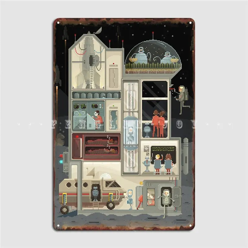 

Металлический плакат в форме Луны, украшение для гаража, Декор для дома, проектирование, оловянный плакат