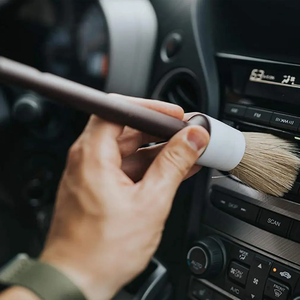 

Car Exterior Interior Detail Brush ​3PCS Boar Hair Bristles Brush for Car Cleaning Auto Detail Tools Dashboard Cleaning Brush