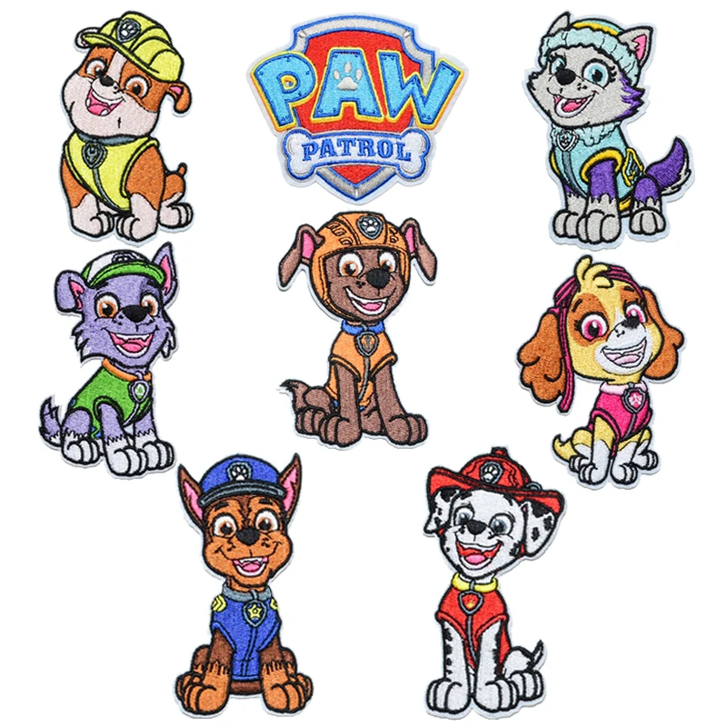 Термоклейкие нашивки с вышивкой Щенячий патруль |