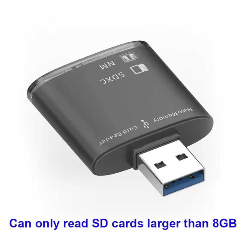 Фото CABE-USB 3.0 SD SDXC Card Reader 8 ГБ-128 ГБ для Huawei NM Nano Карта памяти Адаптер для записи ПК Ноутбук Конвертер Extend Gold №4
