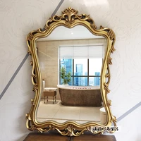 luxury vintage cosmetic bathroom mirror decorative standing large makeup wall mirror home decoration espejos room ornaments