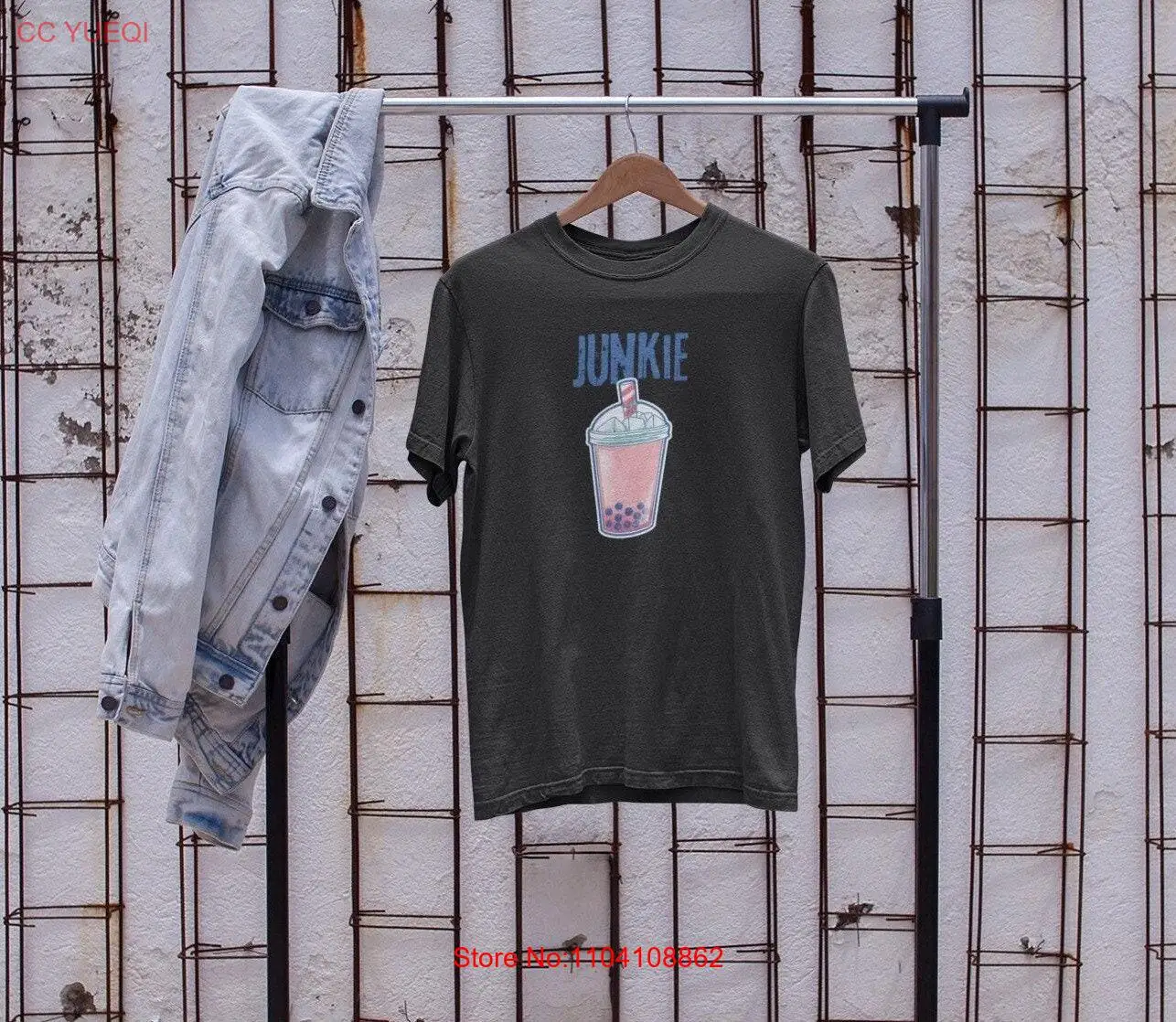 Футболка Bubble Tea Junkie 100 хлопок забавная для взрослых влюбленных с длинными или