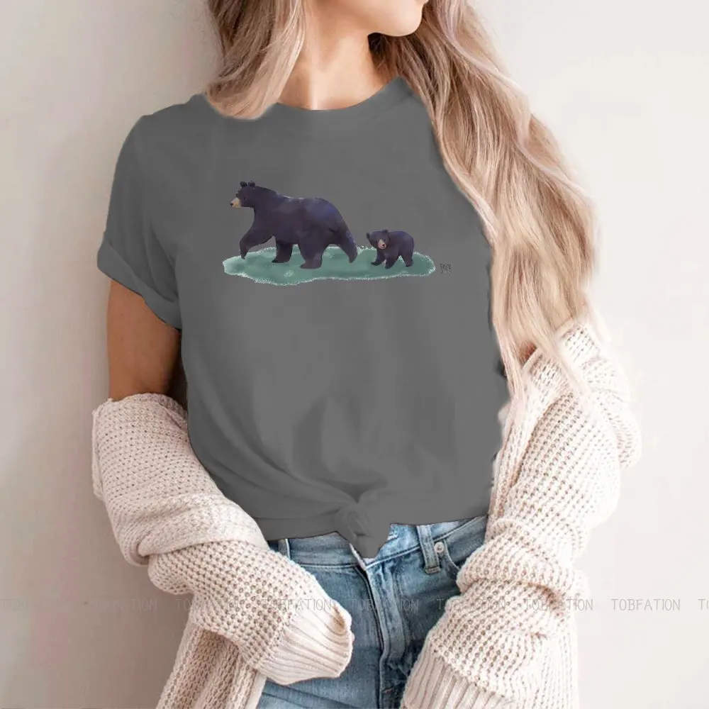

Baby Classic Hipster TShirts Forest Bear Animal Green Woman 5XL Graphic Pure Cotton Tops T Shirt O Neck Oversized