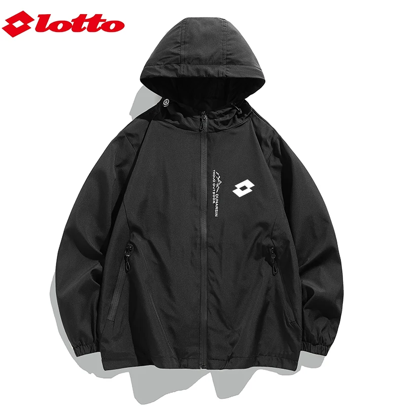 Вышитые куртки LOTTO высокого качества для мужских толстовок осень-зима