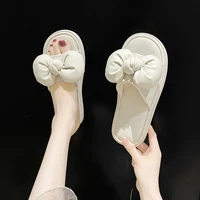 2022 women shoes fashion slipper luxury indoor rubber platform butterfly knot designer slides fashion flat