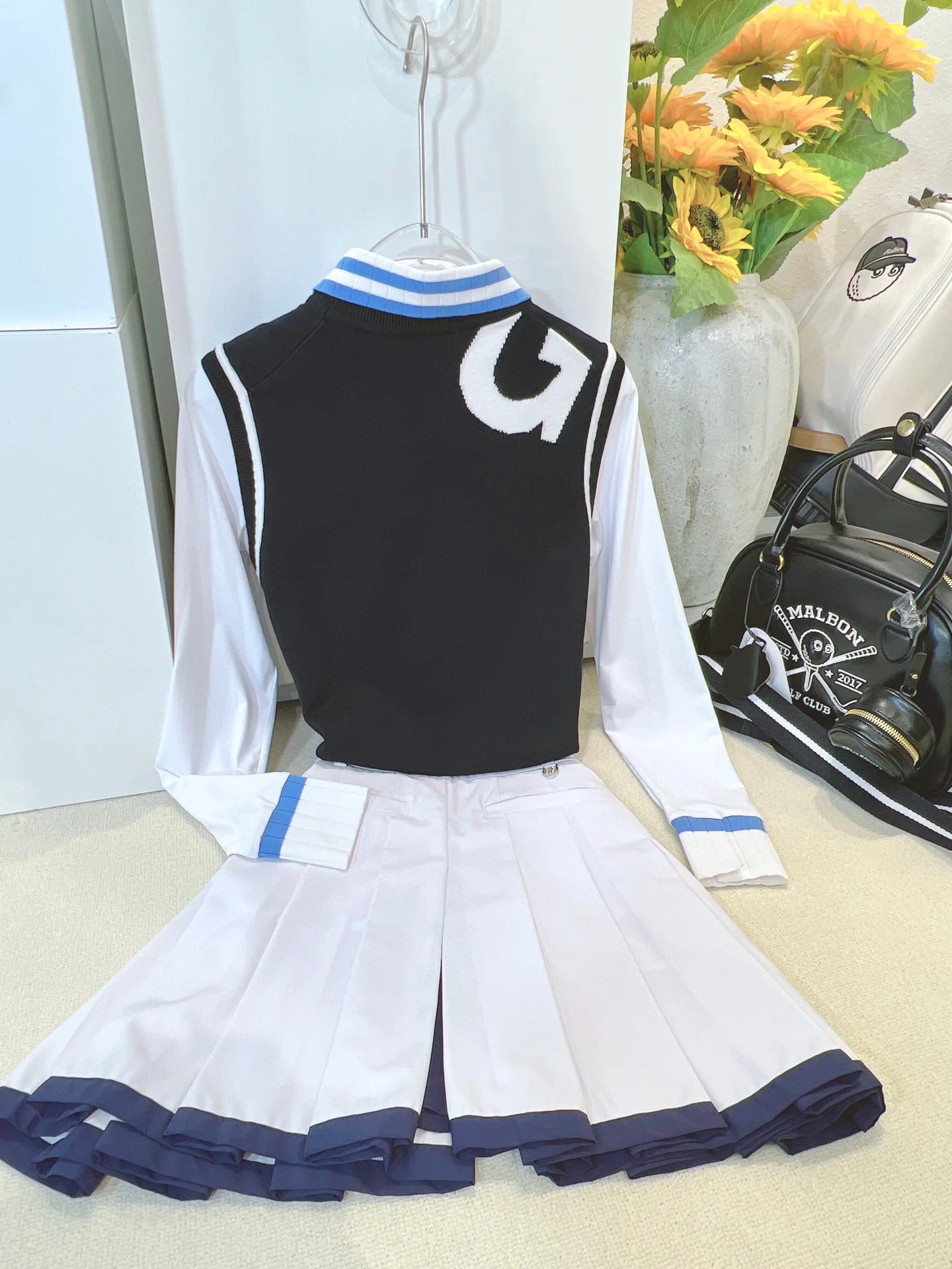 2022 new autumn/winter golf ladies knit sweater thickened knit vest with long sleeve or short sleeve outdoor sports leisure