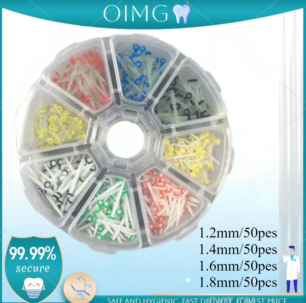 Стеклянные кварцевые зубы OIMG 200 шт. 1 2/1 4/1 6/1 8 мм