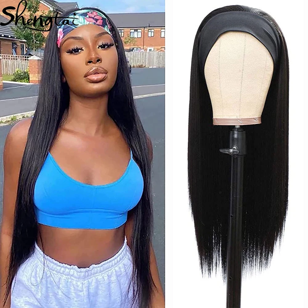 

Synthetic Headband Wig Long Straight Wigs Natural Hair with Headband For Women Heat Resistant Fiber for Daily Cosplay Lolita Wig