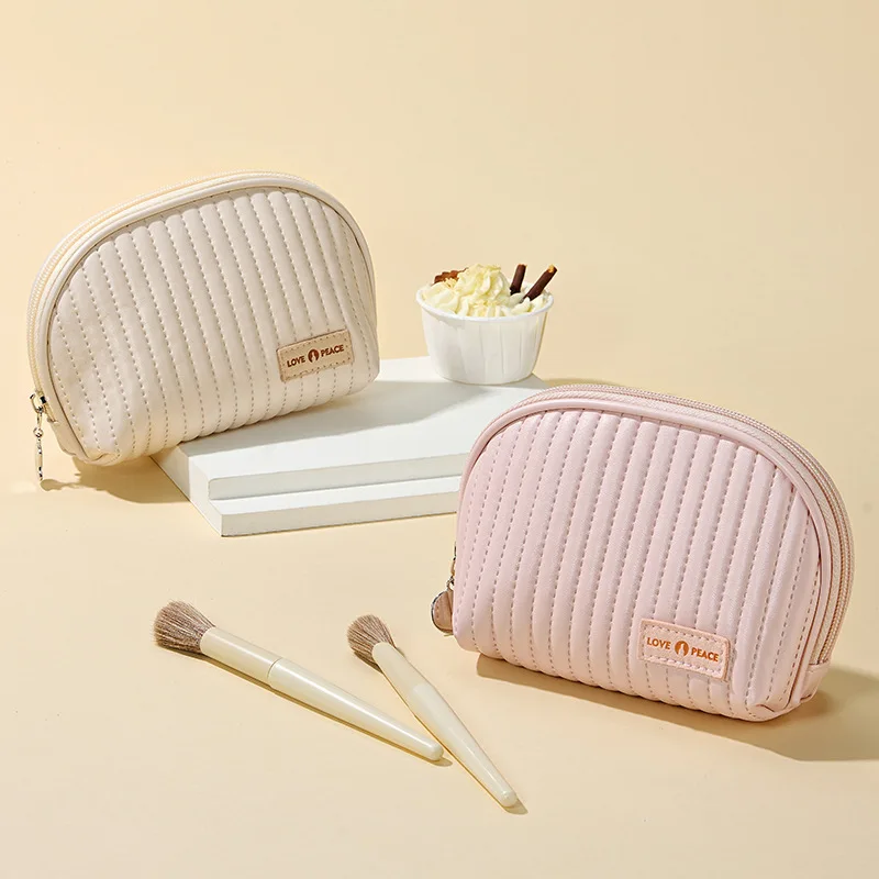 New Korean Style Storage Bag Fashion PU Leather Outdoor Girl Cosmetic Mini Storage Bag Travel Make Up Tool Lipstick Organizer