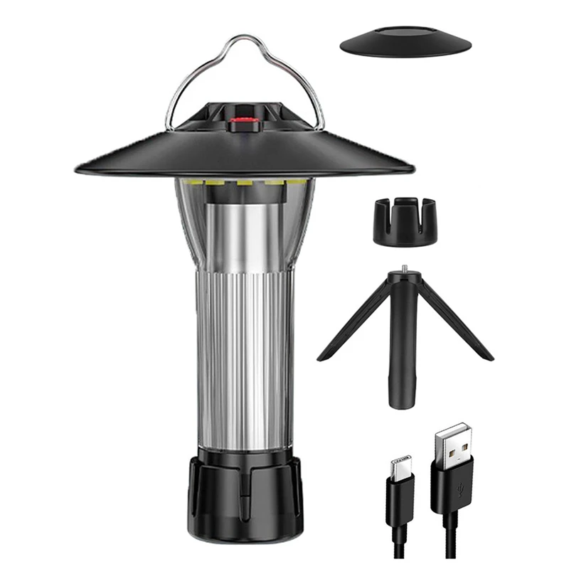 

SEWS-3000Mah Camping Light With Magnetic Base Zero Light 5 Lighting Modes LED Flashlight Emergency Light