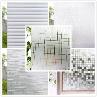 window privacy film decor opaque non adhesive frosted window sticker stained cling glass film removable for bathroom shower door