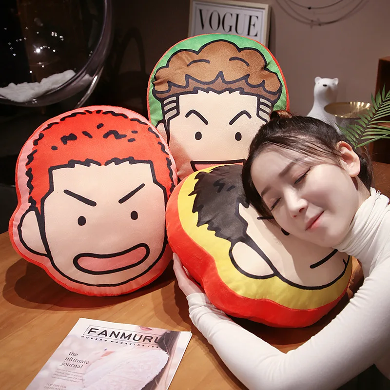 40CM Anime Slam Dunk Cushion Toys Sakuraki Hanamichi Rukawa Kaede Sendou Miyagi Ryouta Q Version Pillow Throw Pillow Gifts