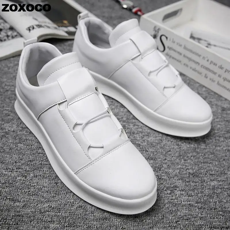 Мужские брендовые кожаные туфли повседневные лоферы без застежки на платформе