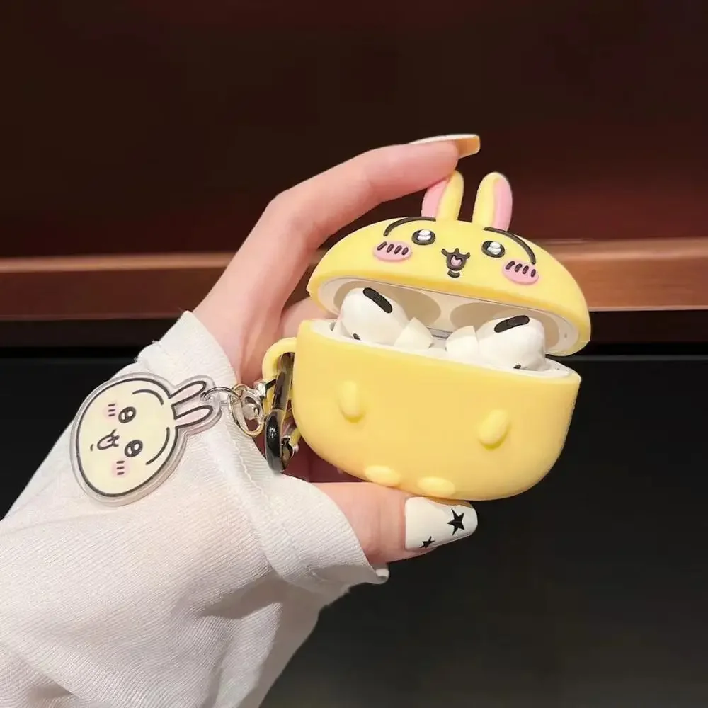Защитный чехол Kawaii Chiikawa для Airpods Hachiware Usagi, милый чехол для беспроводных Bluetooth-наушников Apple 1 2 3 4 Pro, подарки для девочек (art.: 3920dc9d32fee) - 3920dc9d32fee