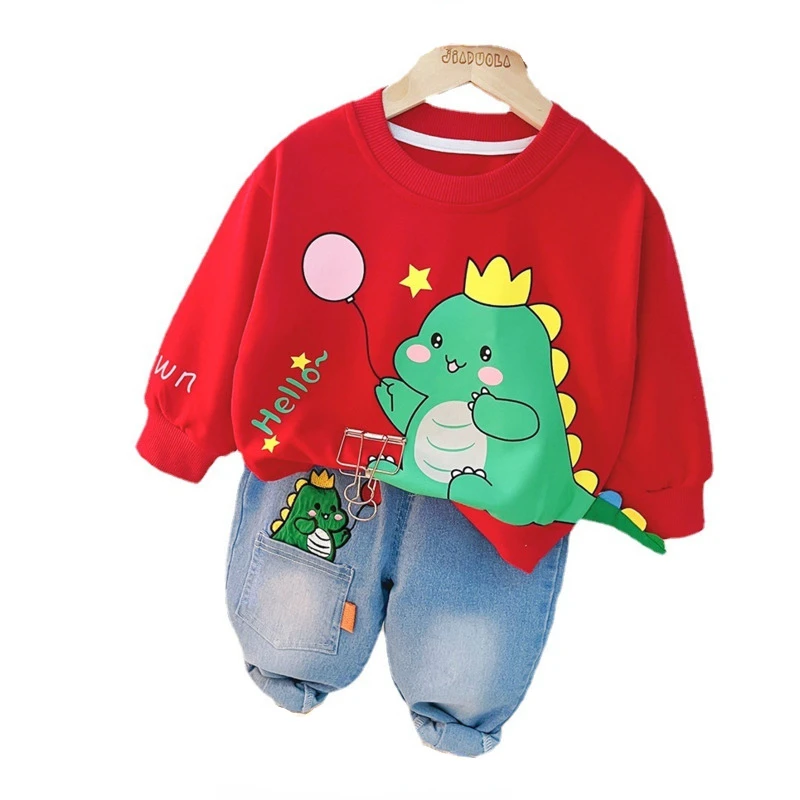 

New Autumn Baby Boys Clothes Suit Children Girls Cartoon T-Shirt Pants 2Pcs/Sets Kids Sportswear Toddler Casual Cotton Costume